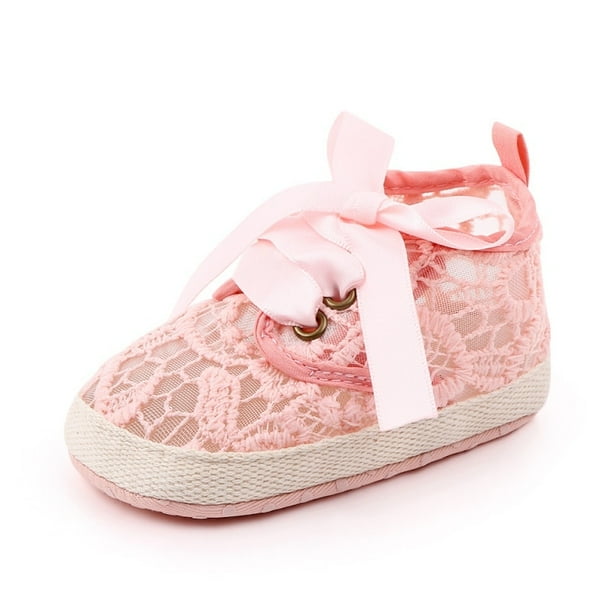 Newborn Baby Girls Shoes Bowknot Soft Sole Crib Shoes First Walkers